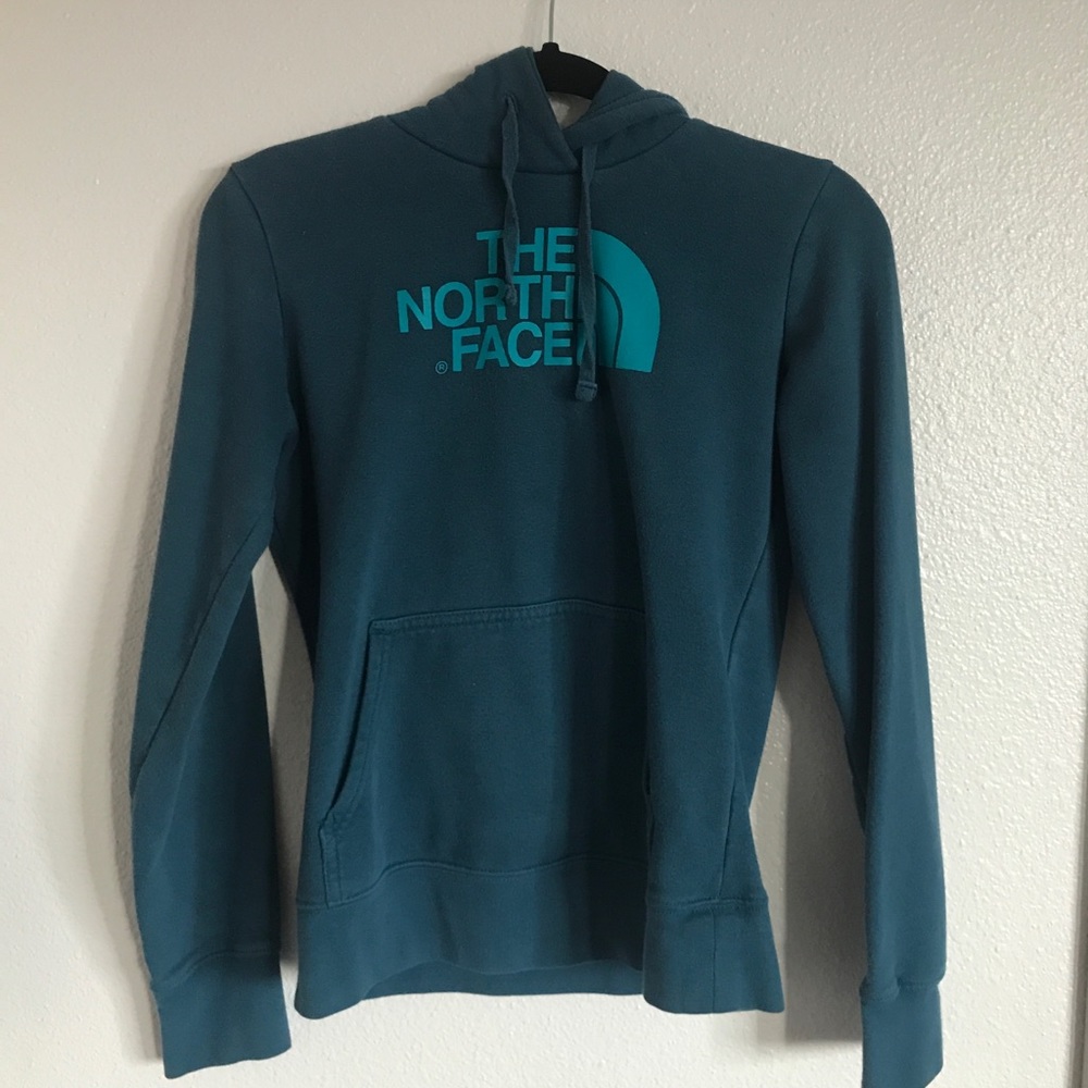 North face teal hoodie